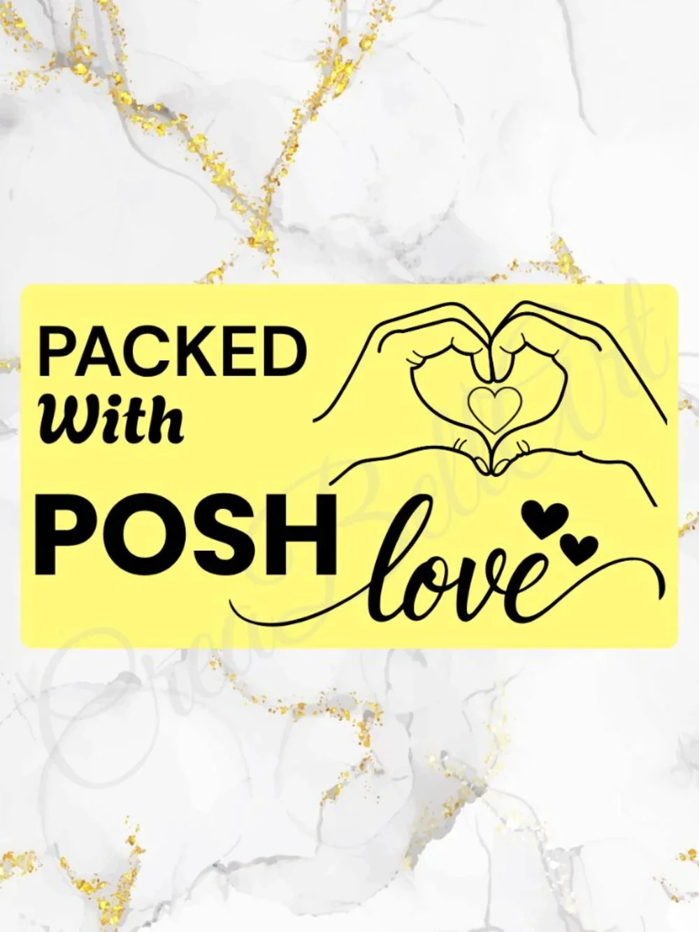 100 Thank you Stickers Packed with Posh Love | Small Business Labels